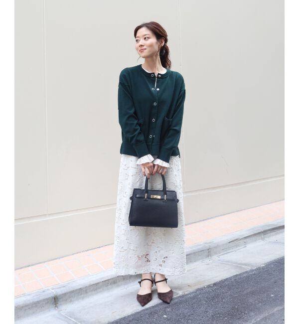  「リングボタンクルーカーディガン」|カーディガン|