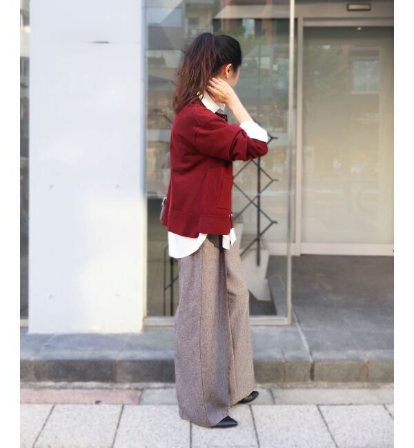  「リングボタンクルーカーディガン」|カーディガン|