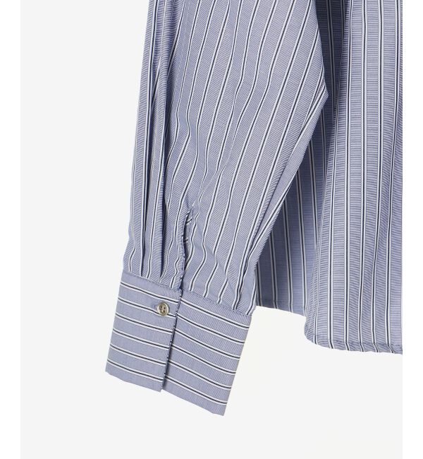  「《WEB・一部店舗限定》AL ストライプフロントフリルブラウス」|シャツ・ブラウス|