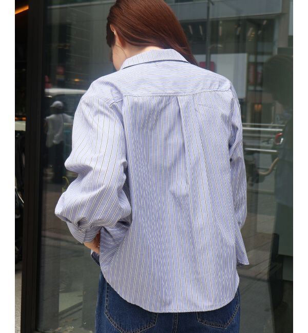  「《WEB・一部店舗限定》AL ストライプフロントフリルブラウス」|シャツ・ブラウス|