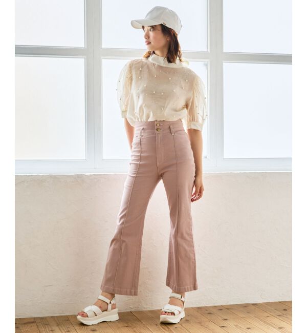 MAJESTICLEGON「バックリボンパールシアーブラウス」|シャツ・ブラウス|