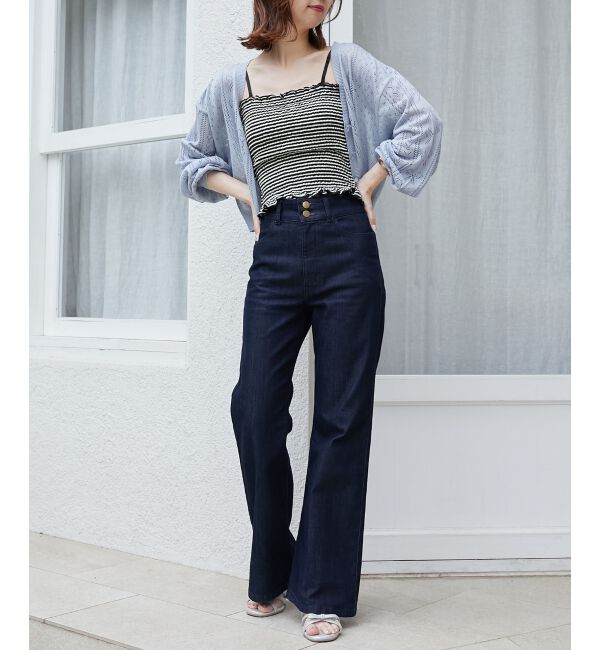 MAJESTICLEGON「リボン透かし編みカーディガン」|カーディガン|