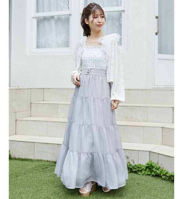 MAJESTICLEGON「リボン透かし編みカーディガン」|カーディガン|