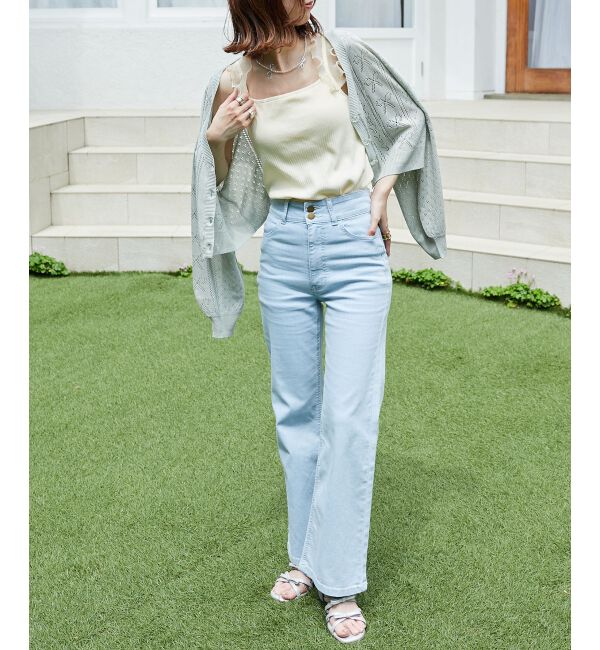 MAJESTICLEGON「リボン透かし編みカーディガン」|カーディガン|