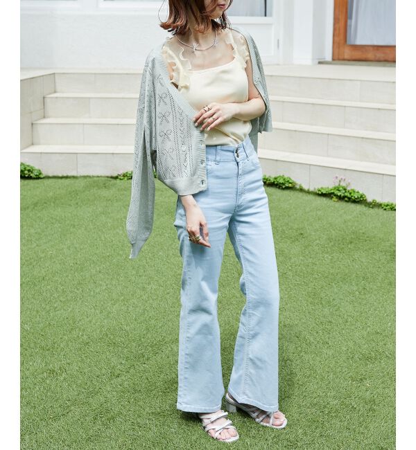 MAJESTICLEGON「リボン透かし編みカーディガン」|カーディガン|