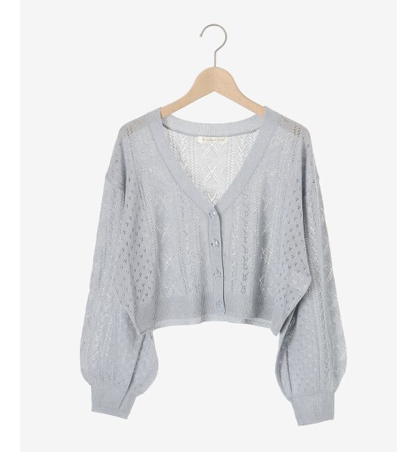MAJESTICLEGON「リボン透かし編みカーディガン」|カーディガン|
