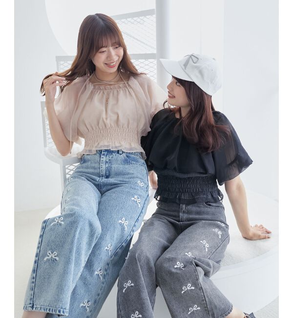 MAJESTICLEGON「前後2wayバルーン袖ブラウス」|シャツ・ブラウス|