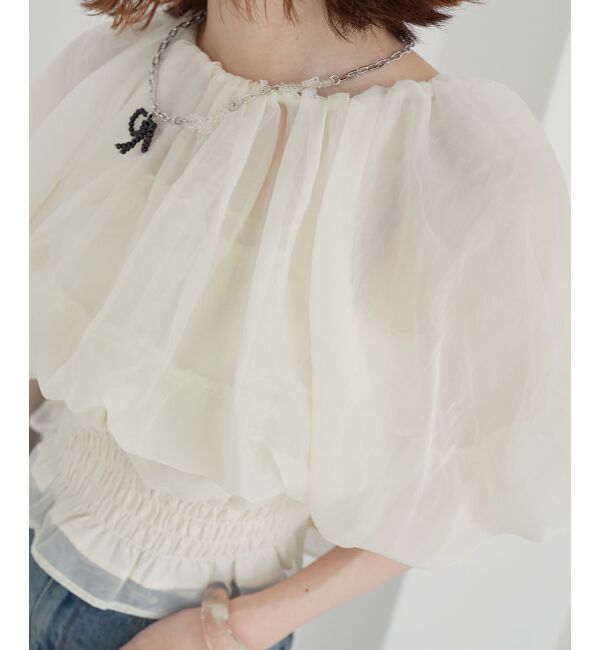 MAJESTICLEGON「前後2wayバルーン袖ブラウス」|シャツ・ブラウス|