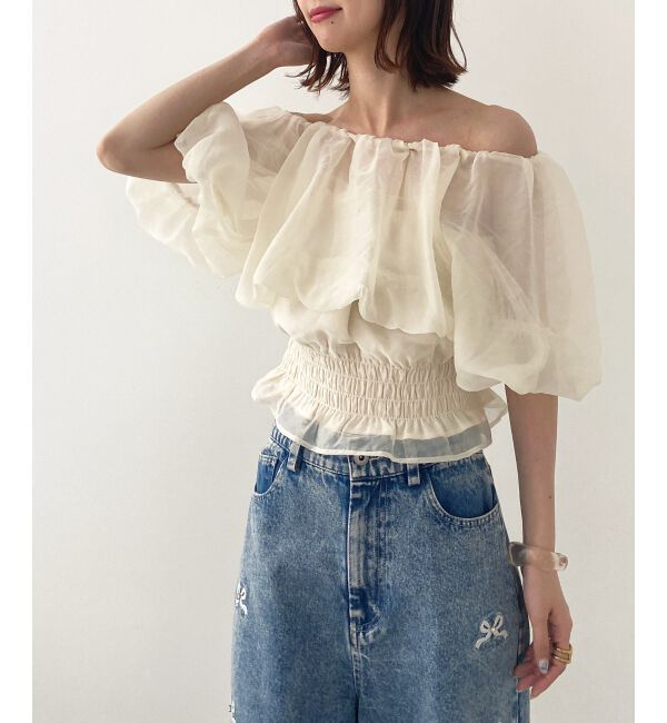 MAJESTICLEGON「前後2wayバルーン袖ブラウス」|シャツ・ブラウス|