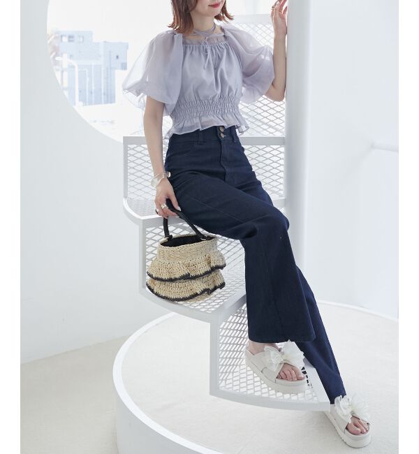 MAJESTICLEGON「前後2wayバルーン袖ブラウス」|シャツ・ブラウス|