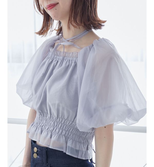 MAJESTICLEGON「前後2wayバルーン袖ブラウス」|シャツ・ブラウス|