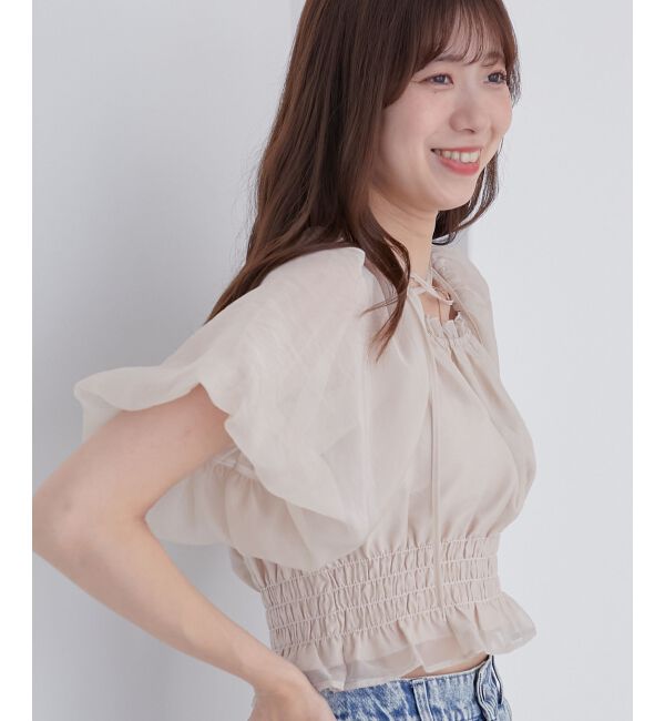 MAJESTICLEGON「前後2wayバルーン袖ブラウス」|シャツ・ブラウス|