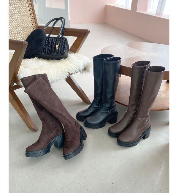 MAJESTICLEGON「盛れるストレッチロングブーツ」|ロングブーツ|