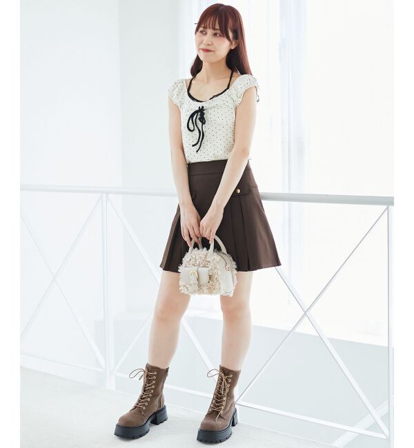  「配色ホルターネックトップス」|Tシャツ・カットソー|