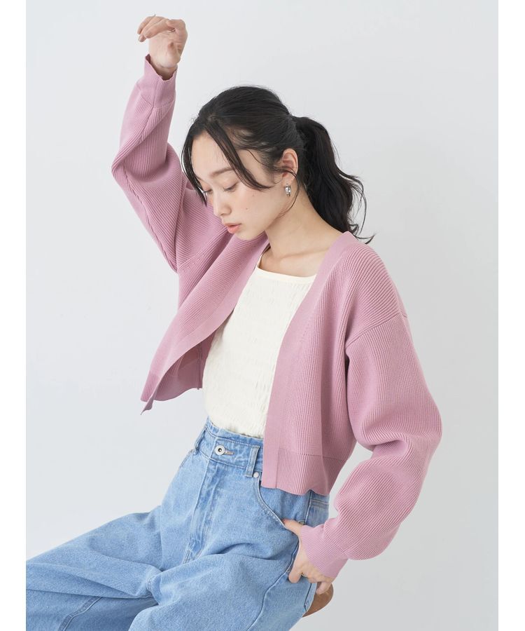 earth music&ecology「バックリボンボレロ」|カーディガン|