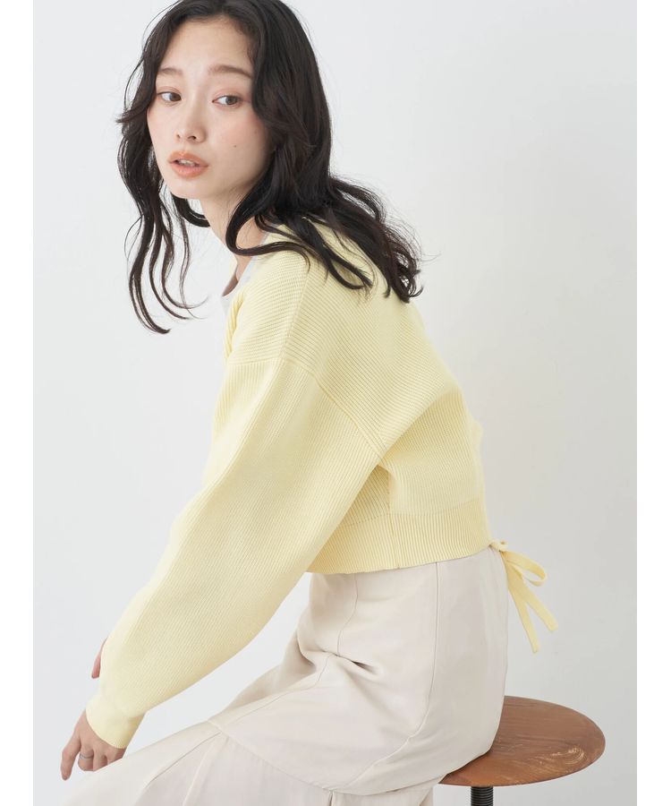 earth music&ecology「バックリボンボレロ」|カーディガン|Light yellow