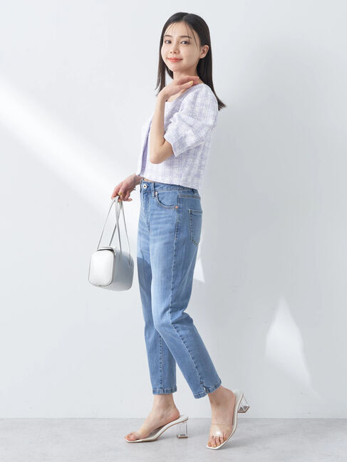 earth music&ecology「SET2点　カットソーツィードアンサンブル」|カーディガン|