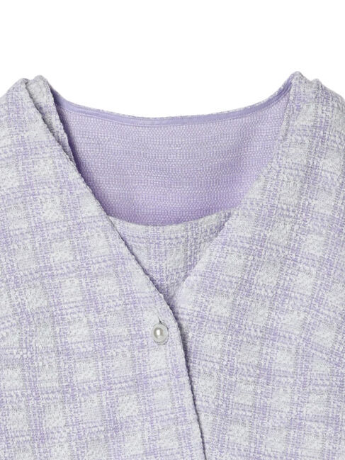 earth music&ecology「SET2点　カットソーツィードアンサンブル」|カーディガン|