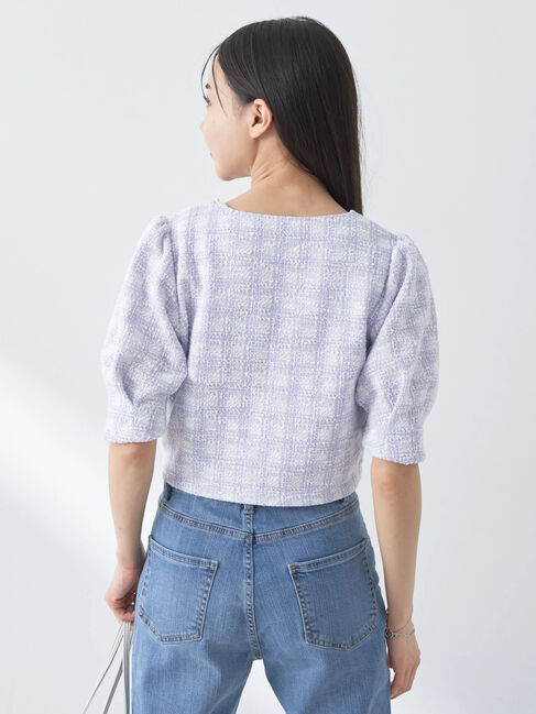 earth music&ecology「SET2点　カットソーツィードアンサンブル」|カーディガン|