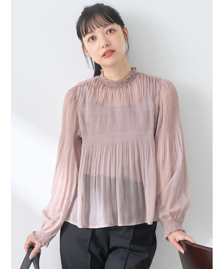 earth music&ecology「マジョリカプリーツシアープルオーバー」|Tシャツ・カットソー|