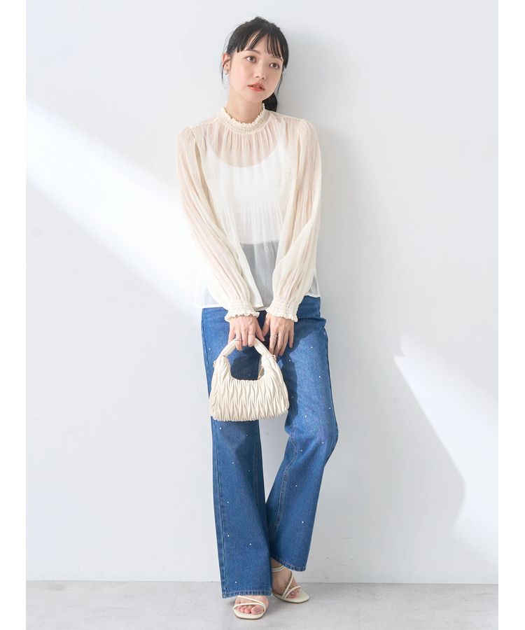 earth music&ecology「マジョリカプリーツシアープルオーバー」|Tシャツ・カットソー|