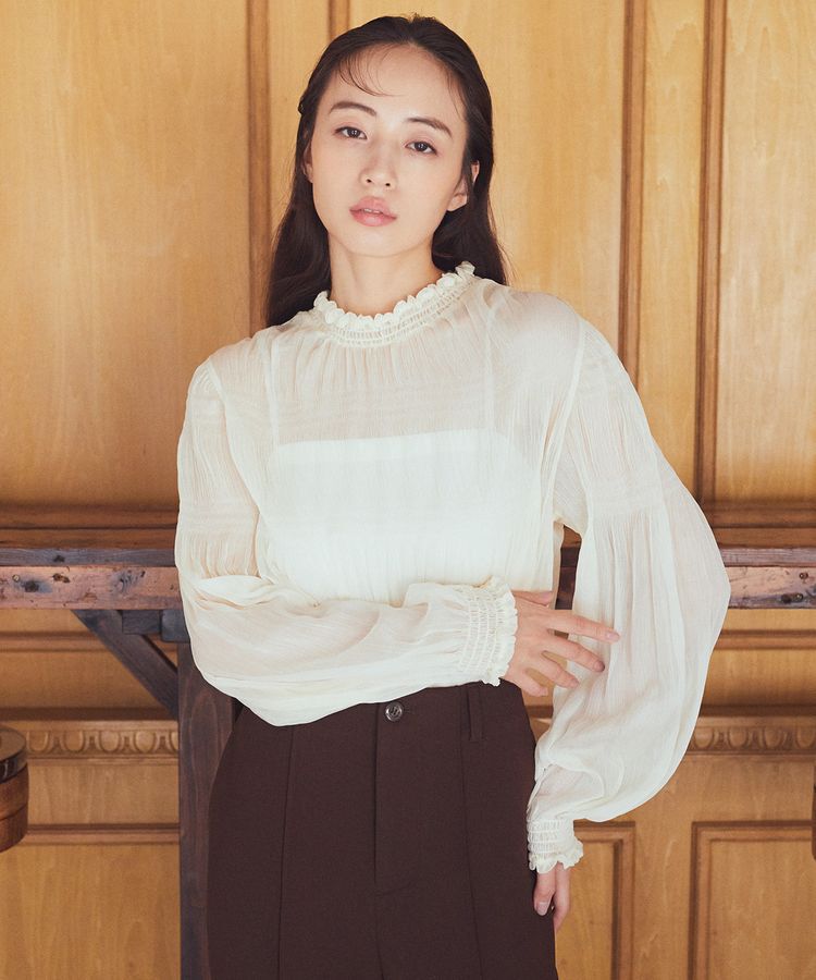 earth music&ecology「マジョリカプリーツシアープルオーバー」|Tシャツ・カットソー|