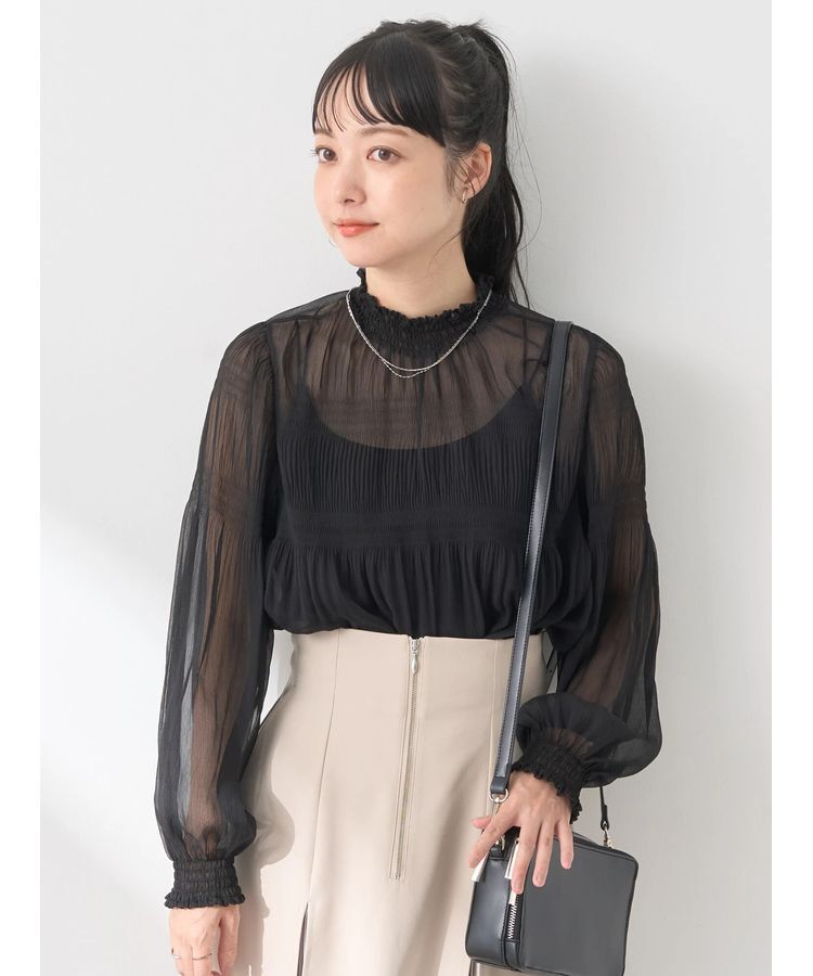 earth music&ecology「マジョリカプリーツシアープルオーバー」|Tシャツ・カットソー|