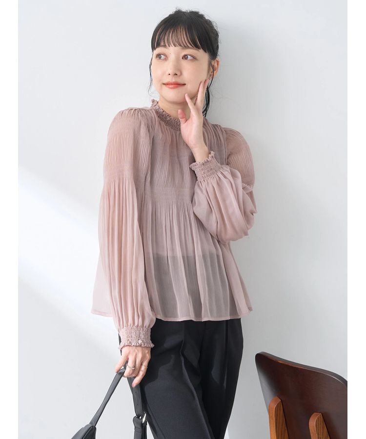 earth music&ecology「マジョリカプリーツシアープルオーバー」|Tシャツ・カットソー|