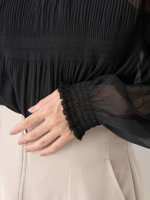 earth music&ecology「マジョリカプリーツシアープルオーバー」|Tシャツ・カットソー|