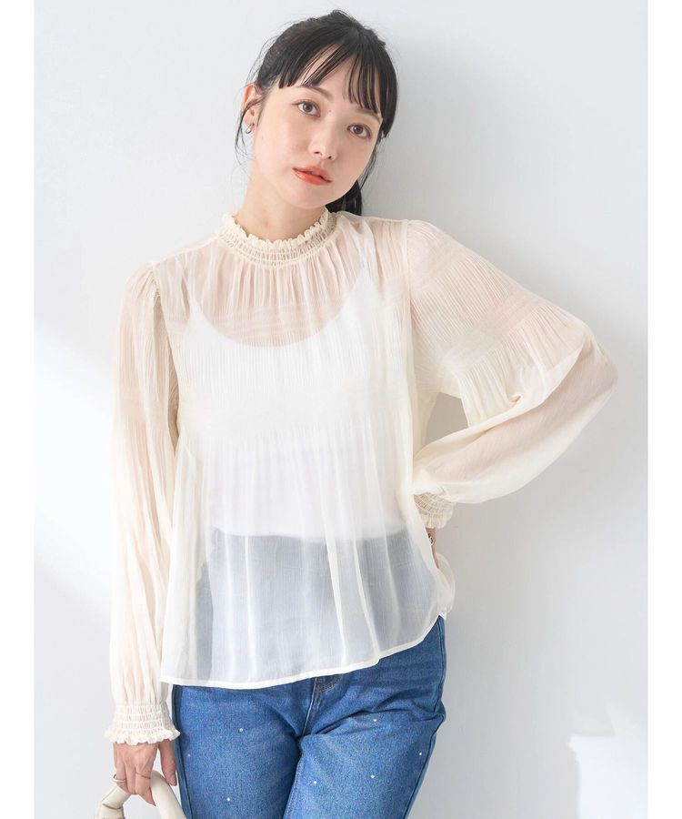 earth music&ecology「マジョリカプリーツシアープルオーバー」|Tシャツ・カットソー|