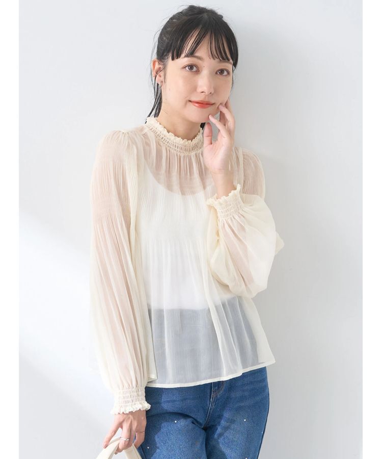 earth music&ecology「マジョリカプリーツシアープルオーバー」|Tシャツ・カットソー|