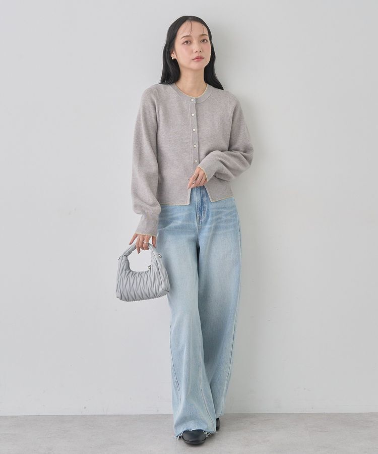 earth music&ecology「セルフカットワイドデニムパンツ」|デニム|