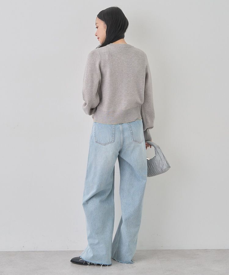 earth music&ecology「セルフカットワイドデニムパンツ」|デニム|