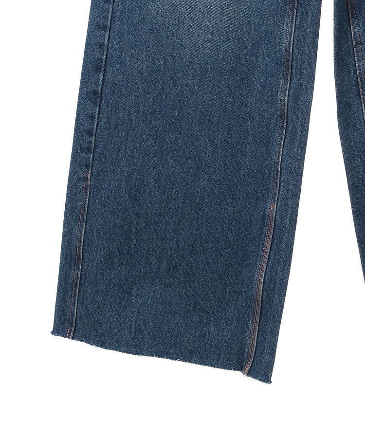 earth music&ecology「セルフカットワイドデニムパンツ」|デニム|