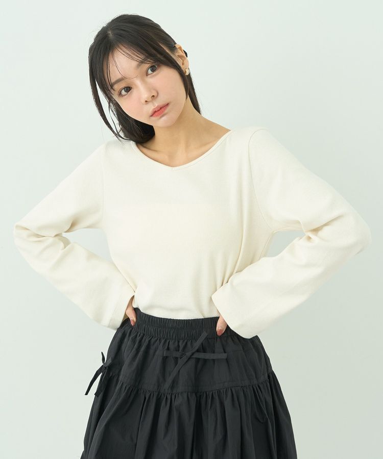 earth music&ecology「2WAYネックリブプルオーバー」|Tシャツ・カットソー|