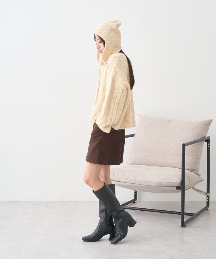 earth music&ecology「モヘヤタッチケーブルニットプルオーバー」|ニット・セーター|