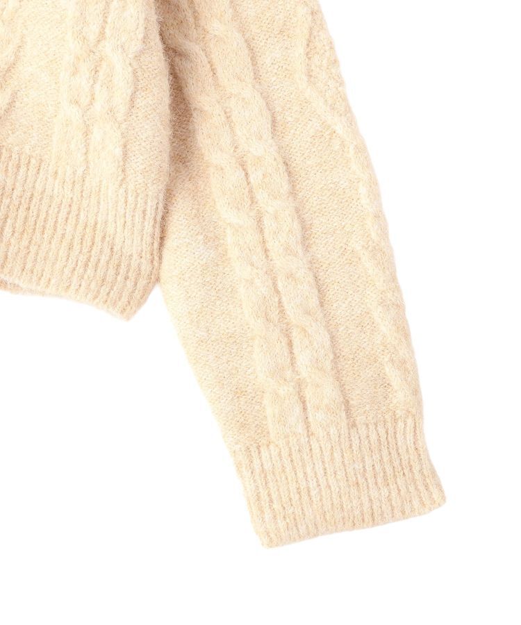 earth music&ecology「モヘヤタッチケーブルニットプルオーバー」|ニット・セーター|