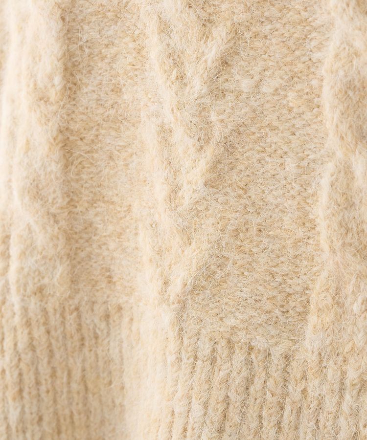 earth music&ecology「モヘヤタッチケーブルニットプルオーバー」|ニット・セーター|