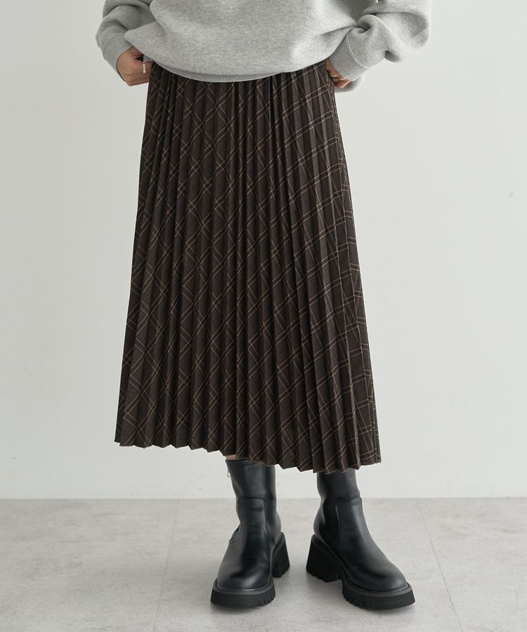 earth music&ecology「プリーツミディスカート」|スカート|