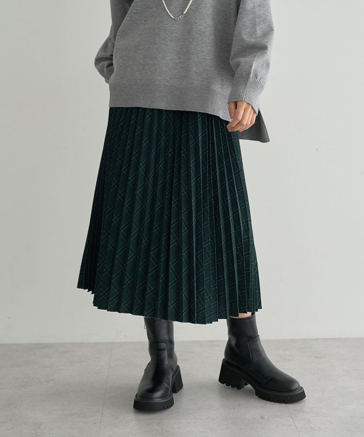 earth music&ecology「プリーツミディスカート」|スカート|