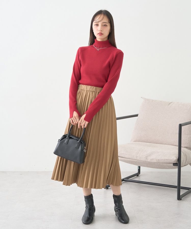 earth music&ecology「プリーツミディスカート」|スカート|