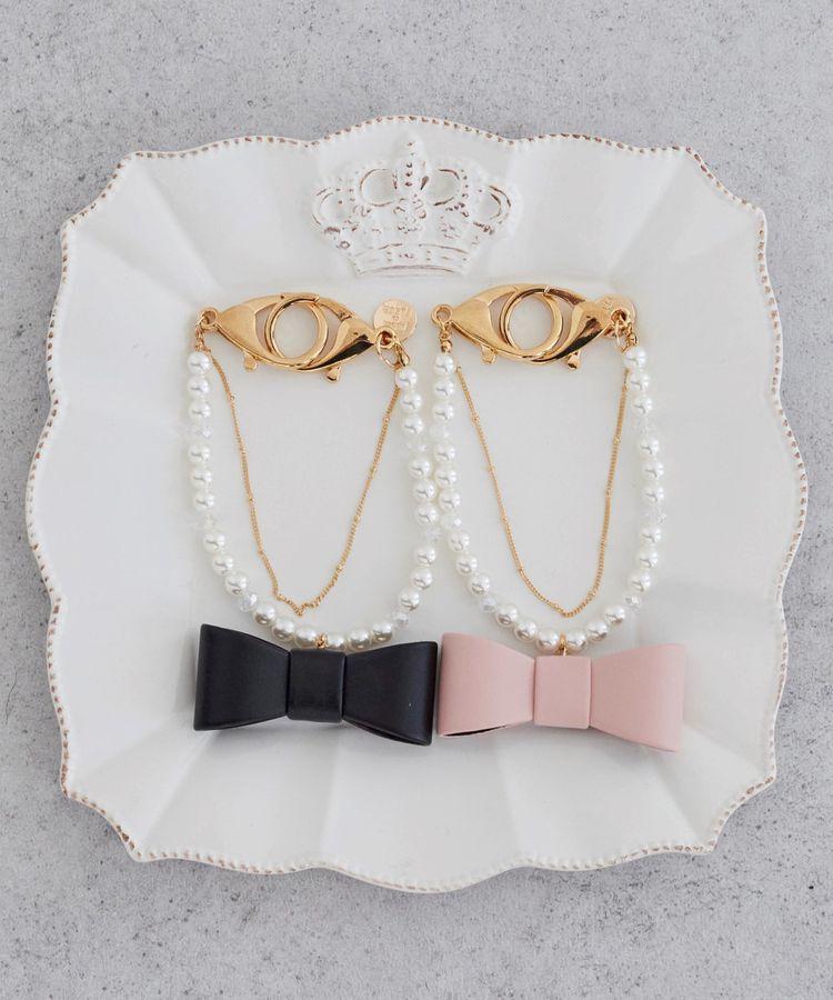 Maison de FLEUR「パール立体リボンチャーム」|その他|