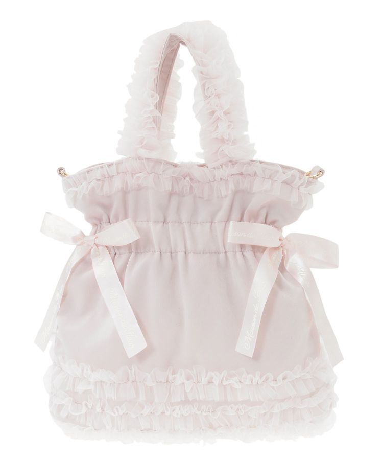 Maison de FLEUR「《一部店舗限定》チュールフリルダブルリボン2Wayトート」|トートバッグ|