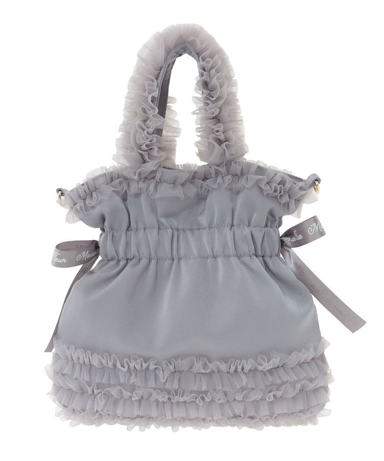 Maison de FLEUR「《一部店舗限定》チュールフリルダブルリボン2Wayトート」|トートバッグ|