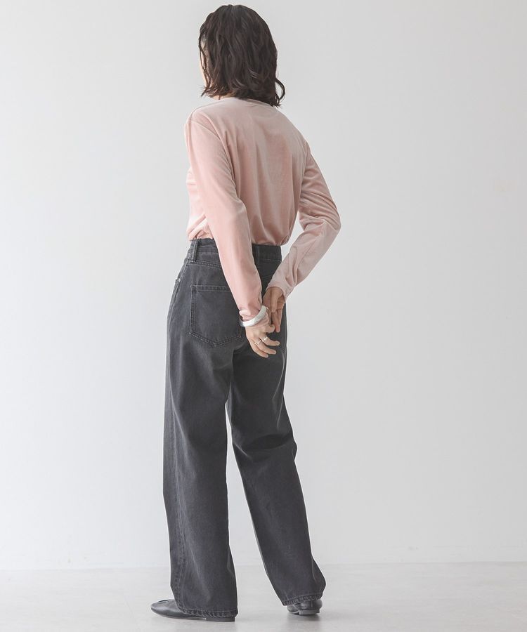 AMERICAN HOLIC「ベロアクルーネックカットプルオーバー」|Tシャツ・カットソー|