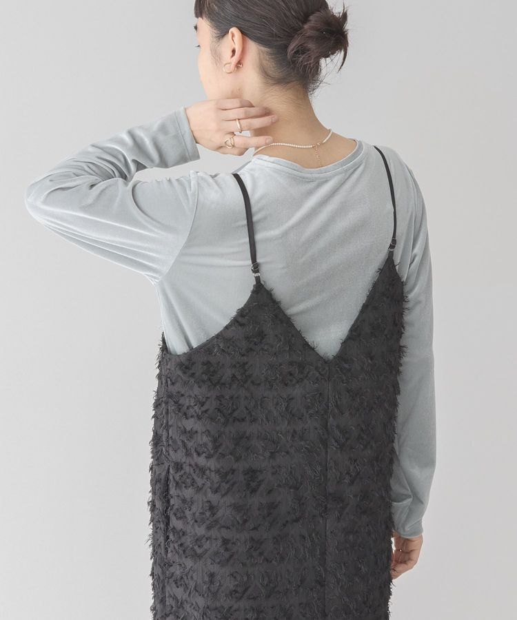 AMERICAN HOLIC「ベロアクルーネックカットプルオーバー」|Tシャツ・カットソー|