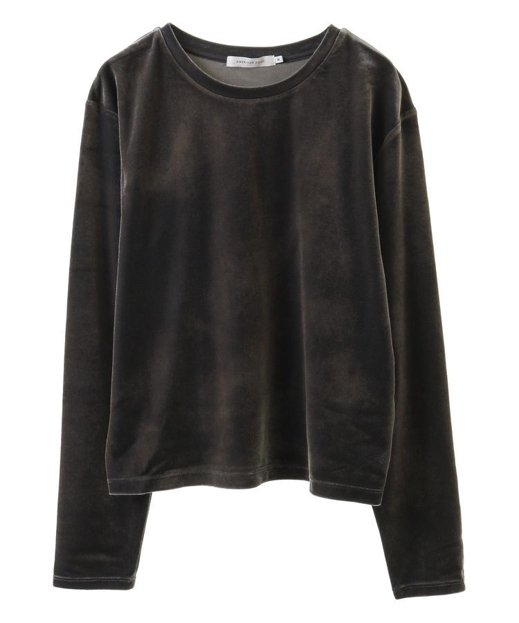 AMERICAN HOLIC「ベロアクルーネックカットプルオーバー」|Tシャツ・カットソー|