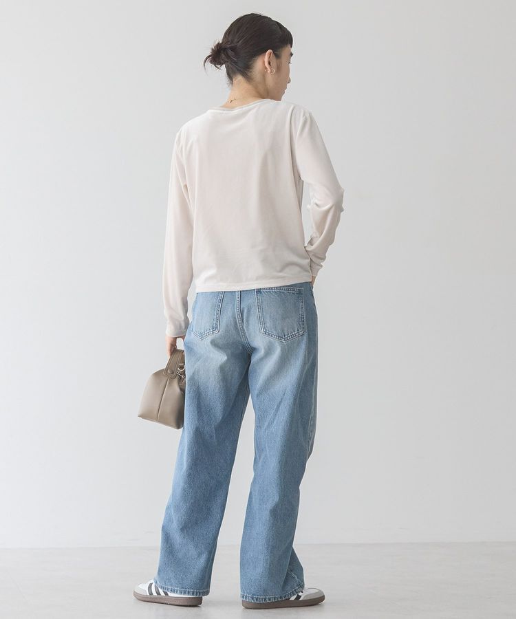 AMERICAN HOLIC「ベロアクルーネックカットプルオーバー」|Tシャツ・カットソー|