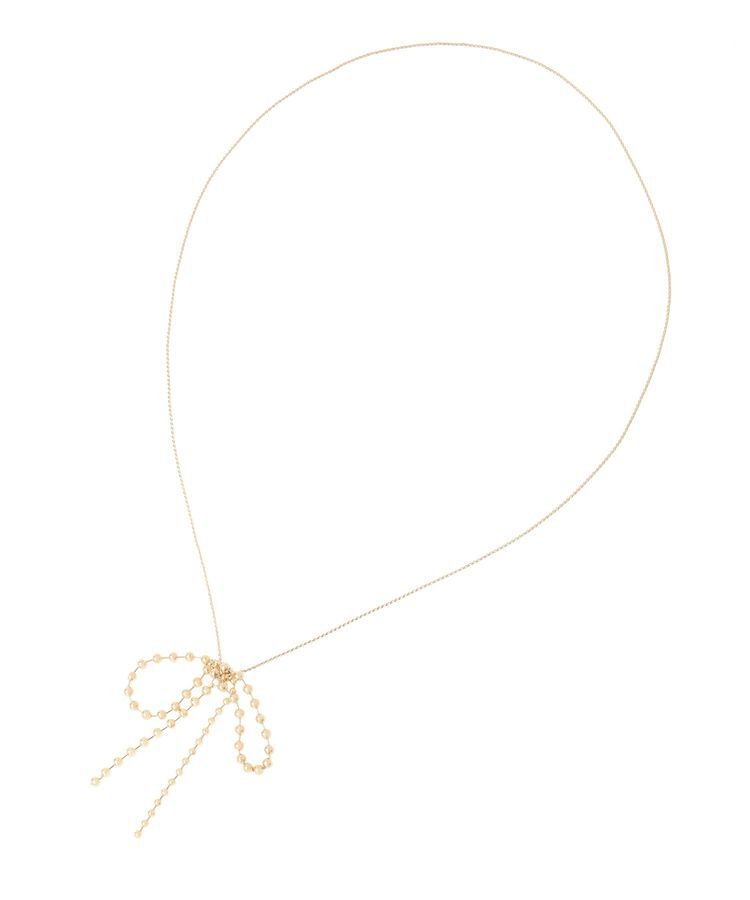 AMERICAN HOLIC「ボールチェーンリボンネックレス」|ネックレス|