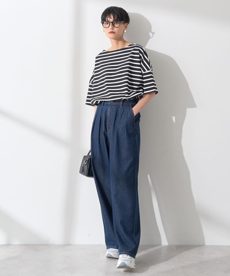 AMERICAN HOLIC「バスクボーダー半袖プルオーバー」|Tシャツ・カットソー|